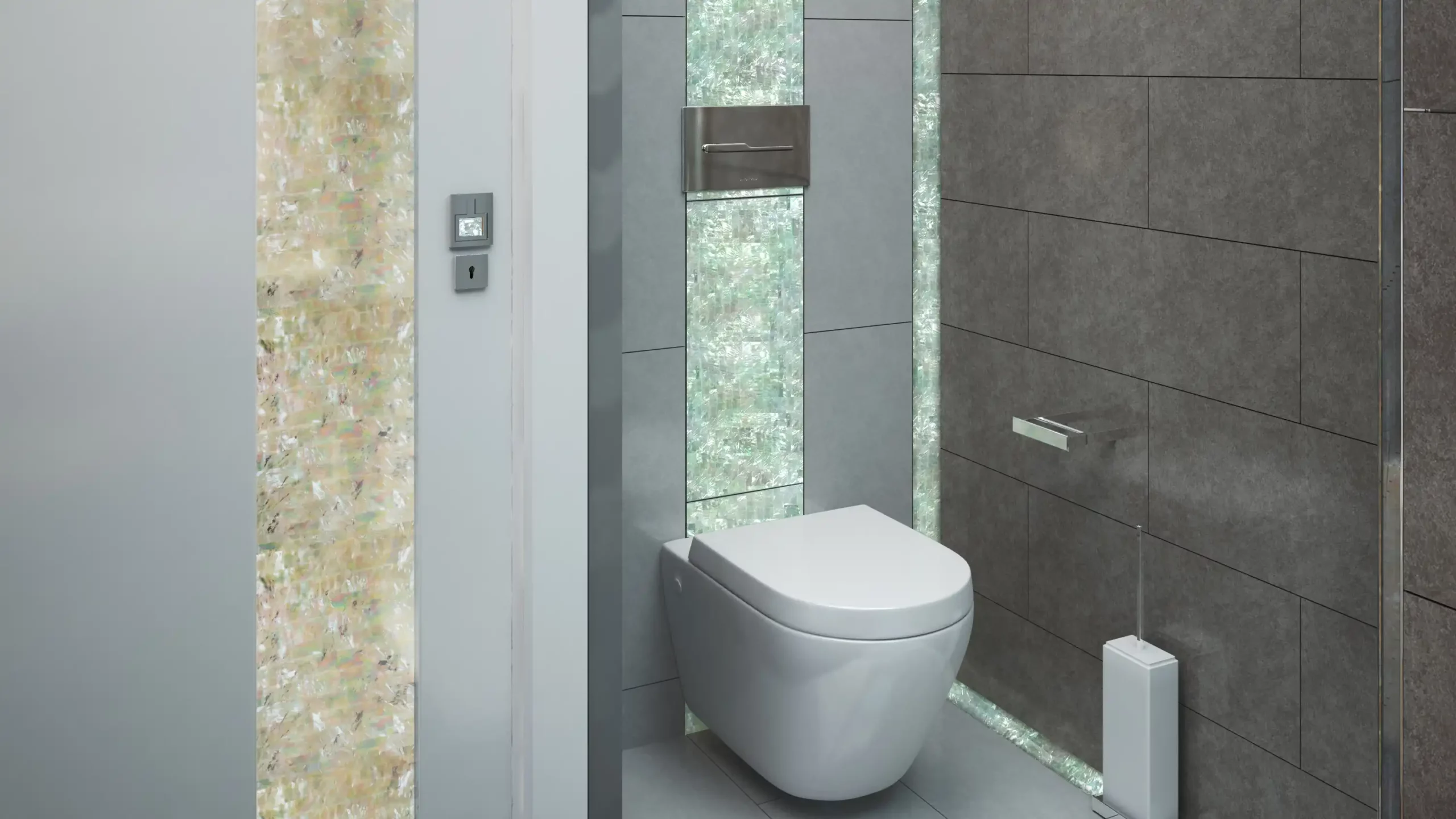interior design of bathroom mother of pearl marble