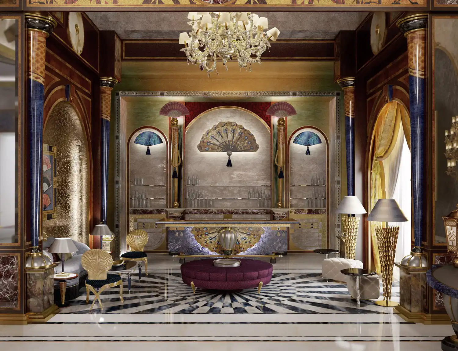 interior luxury mansion villas golden mansion ottoman style